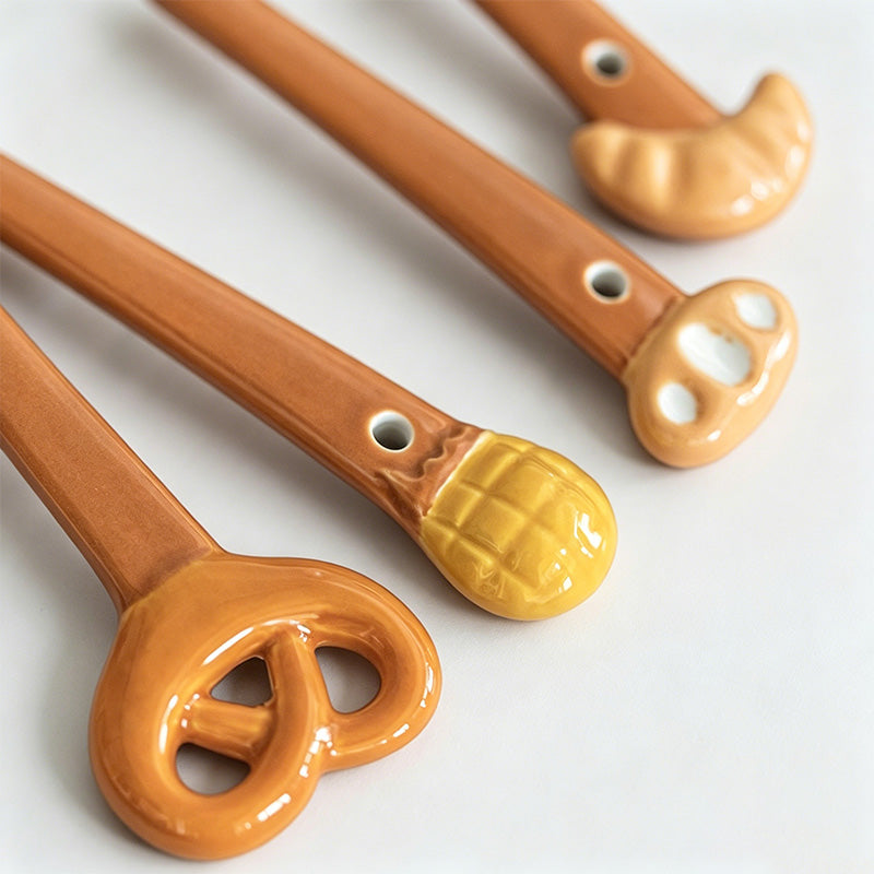 4PCS Boho Premium Modern Bread Ceramic Spoon Set