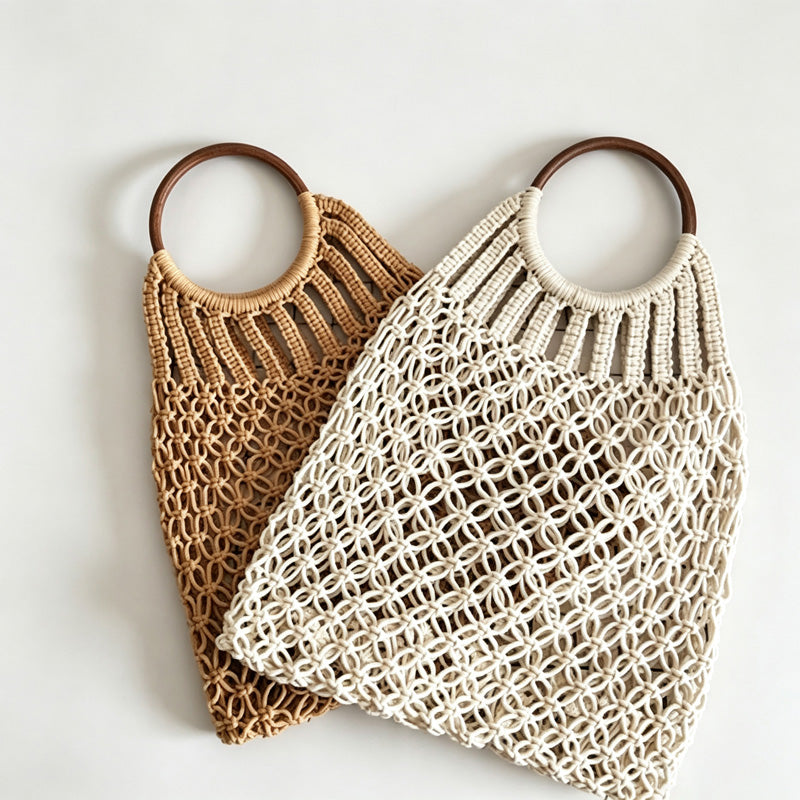 Ring Handle Mesh Bag