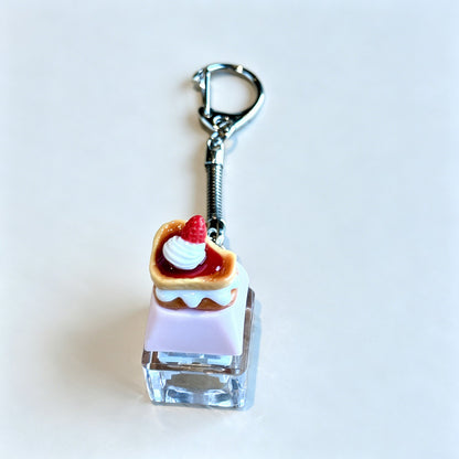 Cake Shape Single Button Glow Keychain