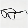 Chic Metal Accent Cat-Eye Glasses