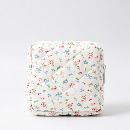Floral Quilted Portable Storage Bag