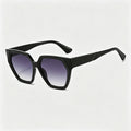 Gradient Two-Tone Geometric Square PC Fashion Sunglasses