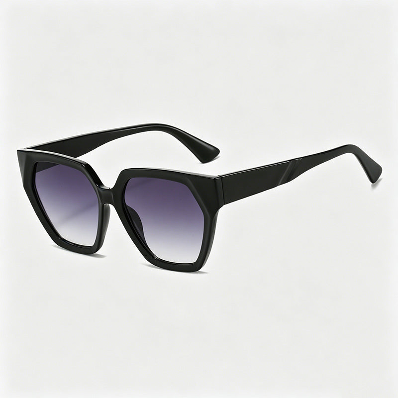 Gradient Two-Tone Geometric Square PC Fashion Sunglasses