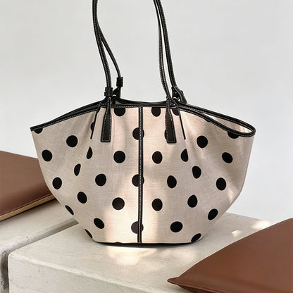 Polka Dot Bowler Bag