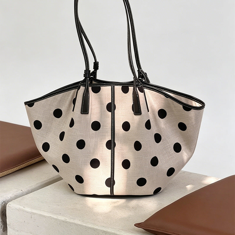 Polka Dot Bowler Bag