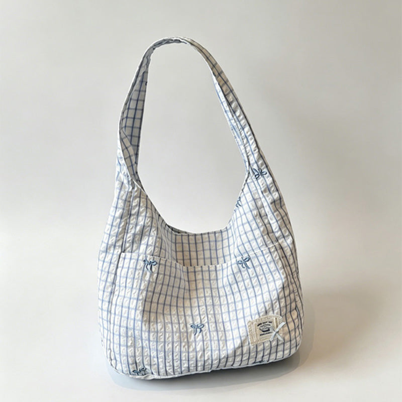 Everyday Checkered Shoulder Bag
