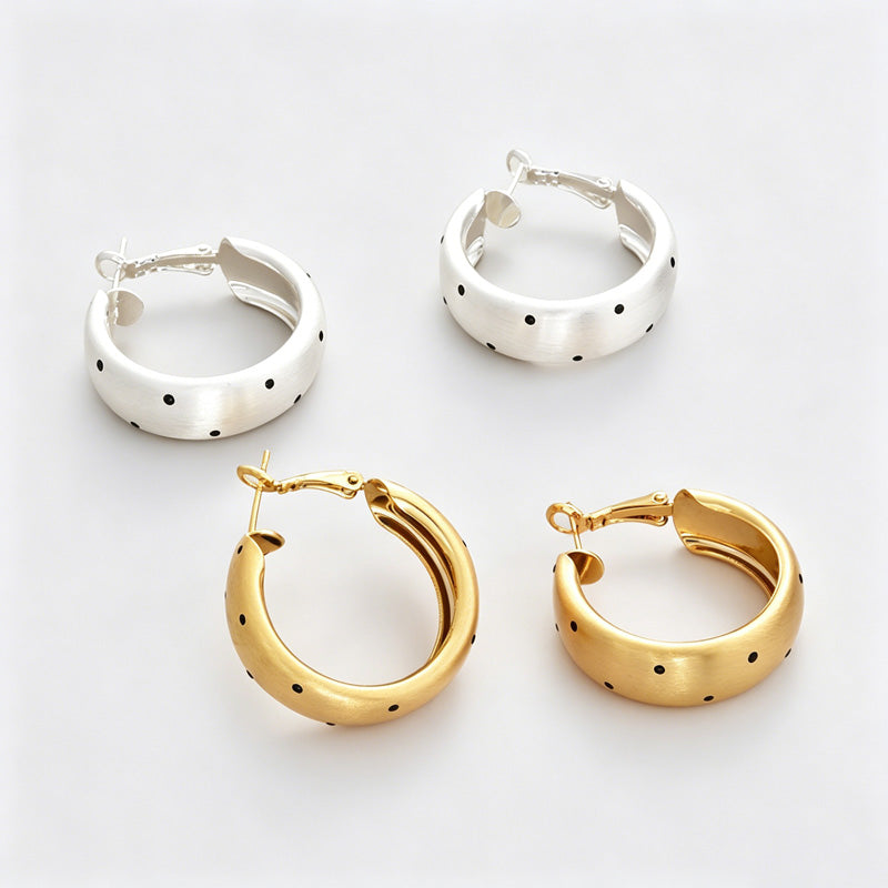 Brushed Hoop Earrings