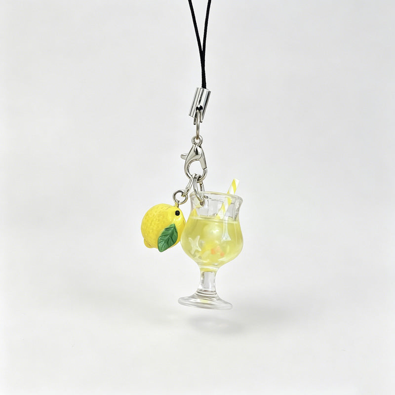 Fruit Juice Lanyard Keychain Bag Charm