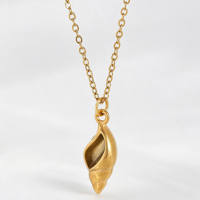 Ocean Beach Series Starfish Shell Stainless Necklace