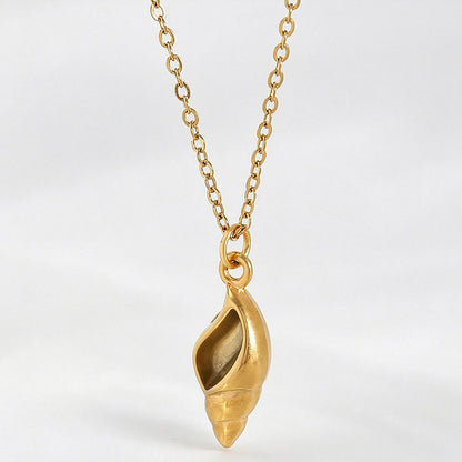 Ocean Beach Series Starfish Shell Stainless Necklace