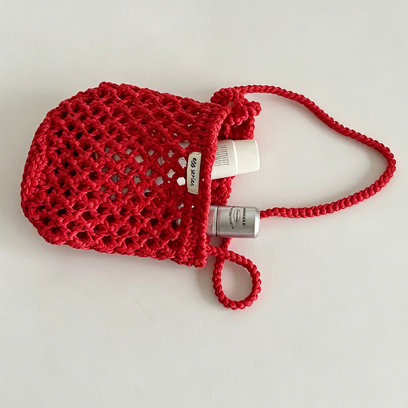Hollow Crochet Mini Phone Crossbody Bag