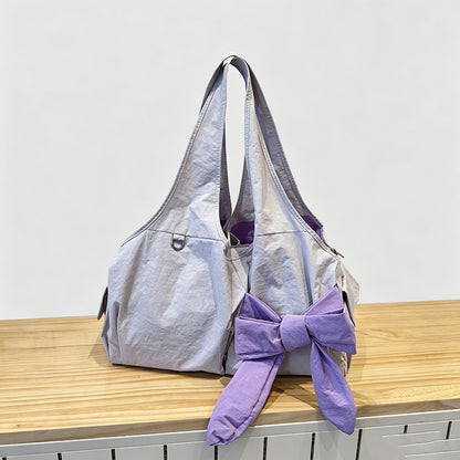 Bow Decor Tote Shoulder Bag