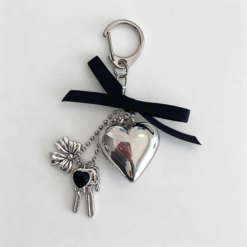 Heart Bow Keychain Bag Charm