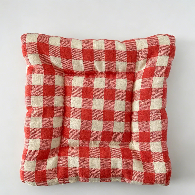 Colorful Quilted Plaid Cotton Coasters for Table