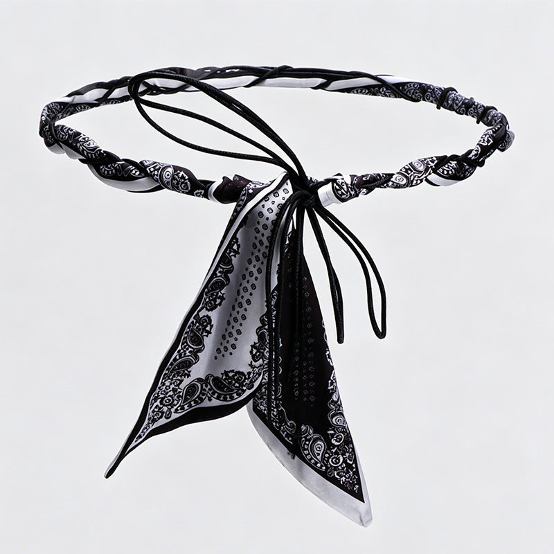 Bohemian Paisley Printed Scarf Waist Belt