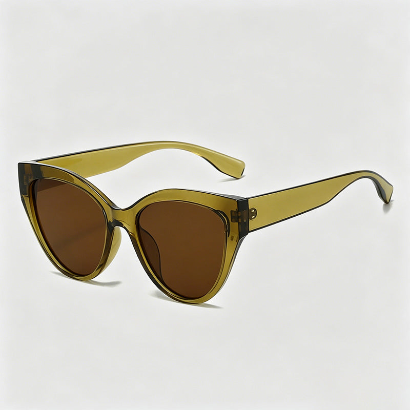 Stylish Two-Tone Cat-Eye PC Frame Fashion Sunglasses