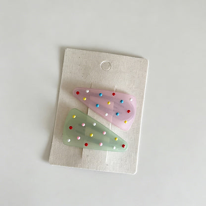 Polka Dot Hair Clips