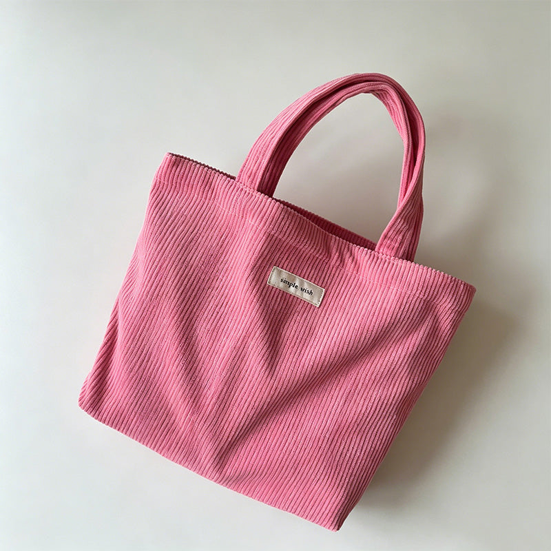 Minimalist Cotton Hollow Flower Shoulder Tote Handbag