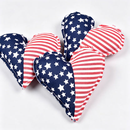 American Independence Day Star Stripe Heart Ornament