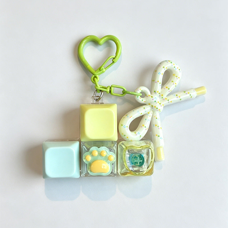 Bow Fidget Bag Charm Keychain
