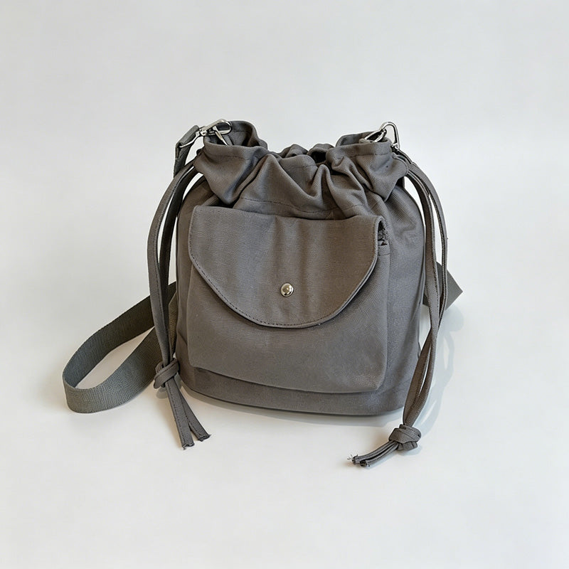 Everyday Drawstring Bucket Bag
