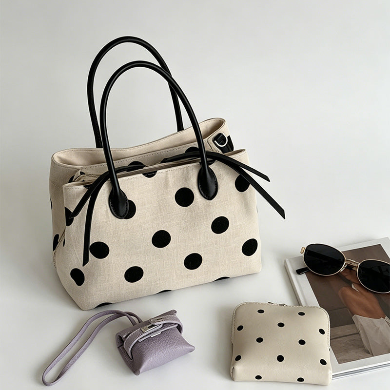 Polka Dot Bucket Bag