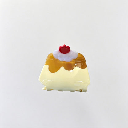 Dessert Cheese Checkered Claw Clip
