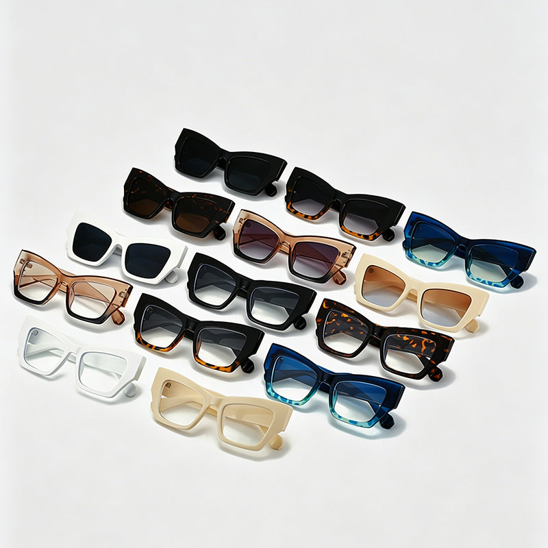 Trendy Geometric Cat Eye Sunglasses