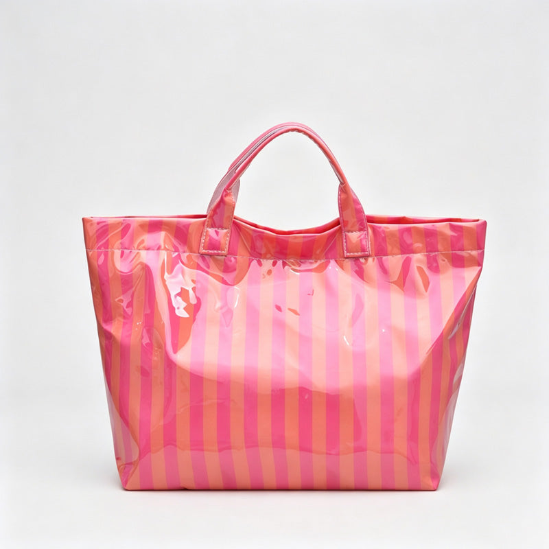Striped Market Tote Bag