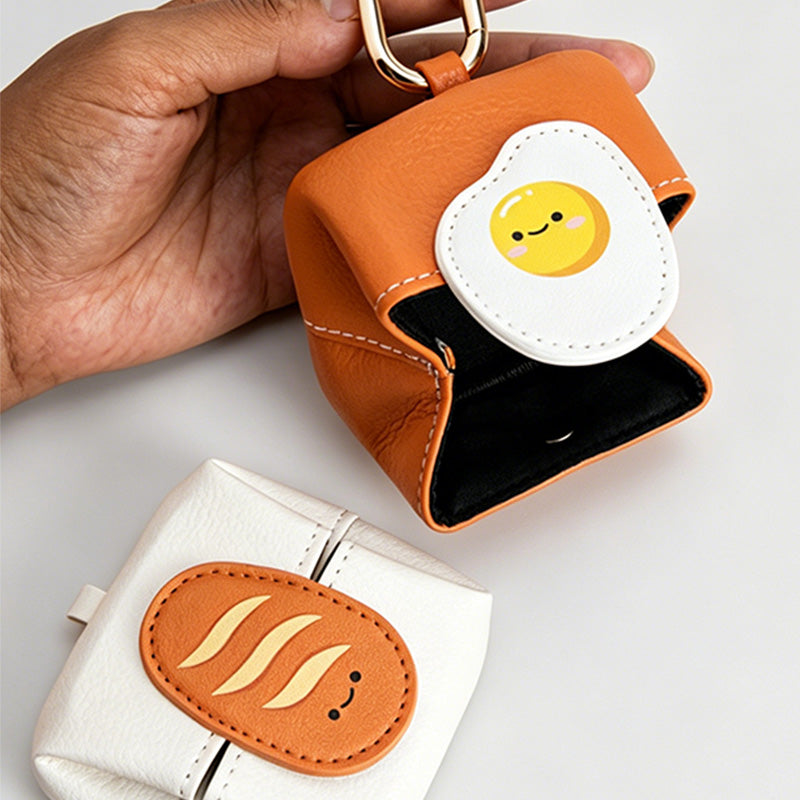 Lovely Cartoon Fruit Shape Mini PU Earbud Pouch