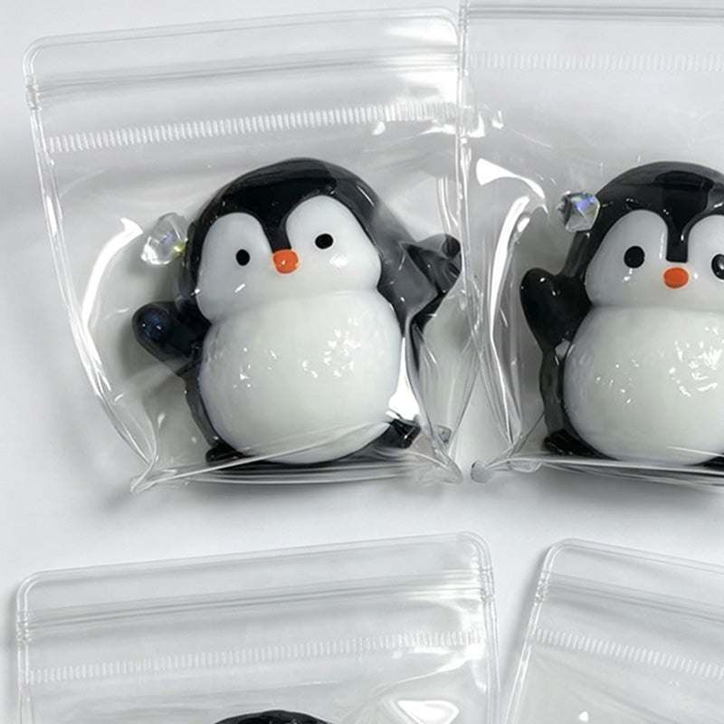 Penguin Squishy Bag Charm Keychain