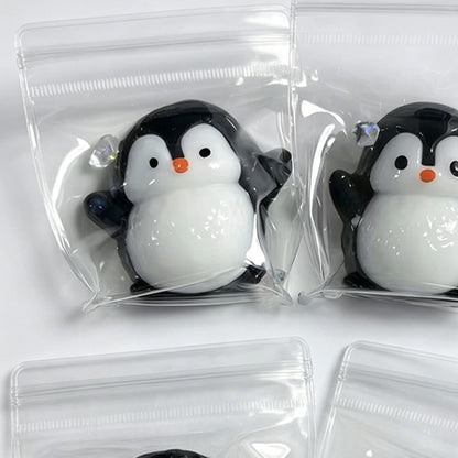 Penguin Squishy Bag Charm Keychain