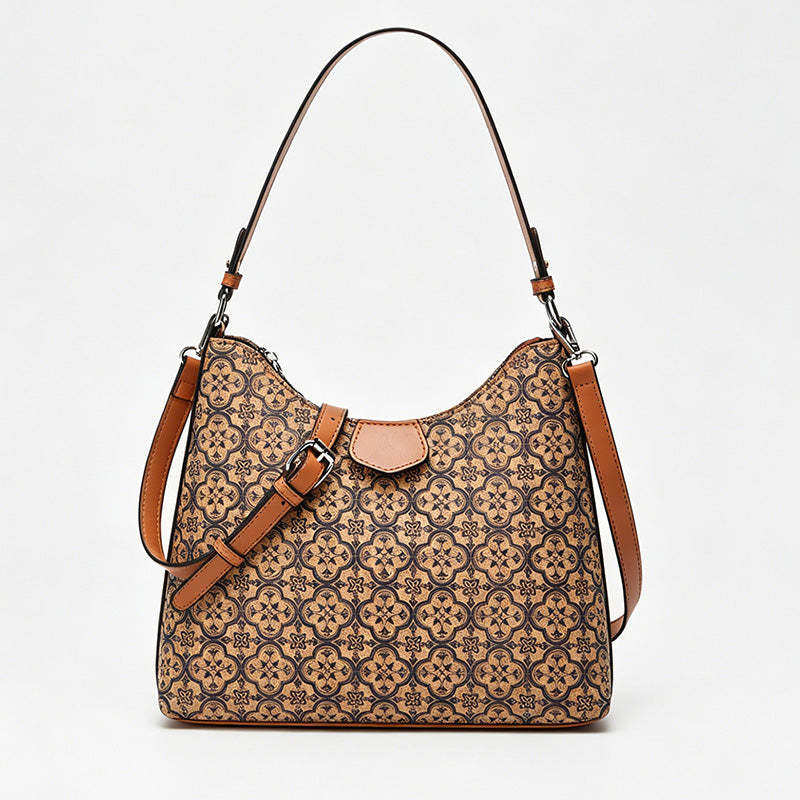 Vintage Ethnic Printed Soft Hobo Shoulder Crossbody Bag