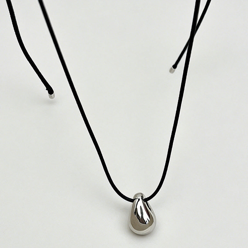 Minimalist Teardrop Adjustable Long Sweater Clavicle Necklace
