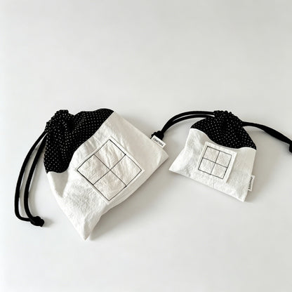 House Drawstring Storage Pouch