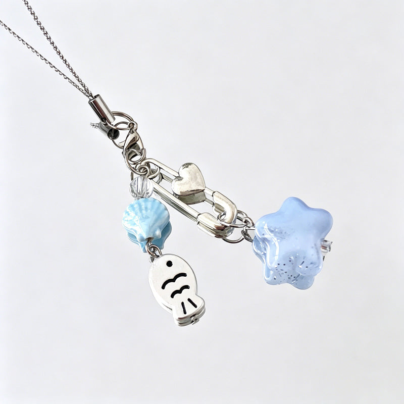 Star Shell Fish Keychain