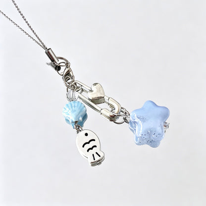 Star Shell Fish Keychain