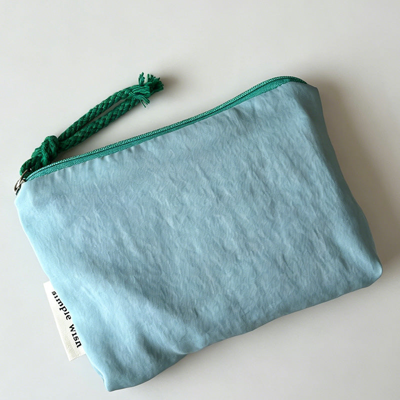 Minimalist Solid Color Nylon Coin Purse