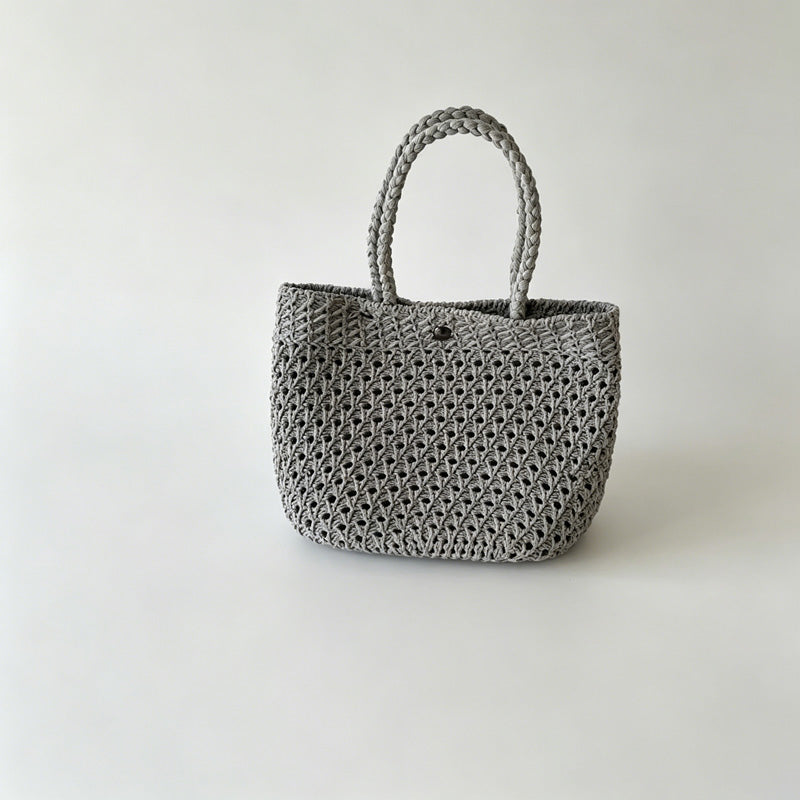 Mini Hollow Woven Straw Tote Handbag