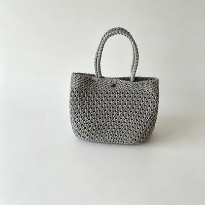 Mini Hollow Woven Straw Tote Handbag