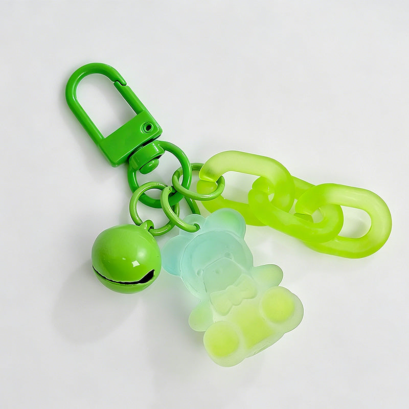 Gradient Frosted Gummy Bear Acrylic Keychain