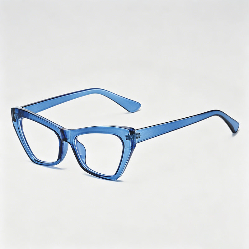 Trendy Slim Cat Eye Transparent Glasses