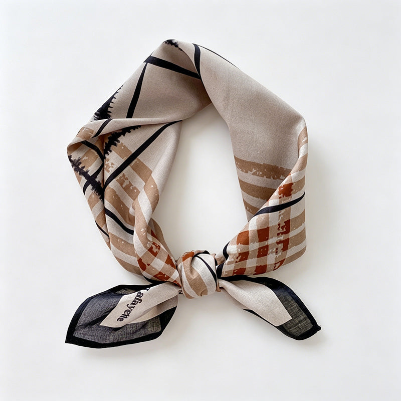 Stripe Gride Print Bandana