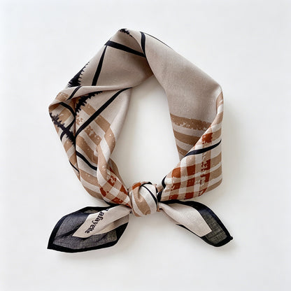 Stripe Gride Print Bandana