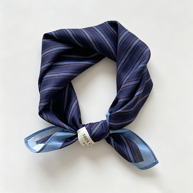 Stripe Gride Print Bandana
