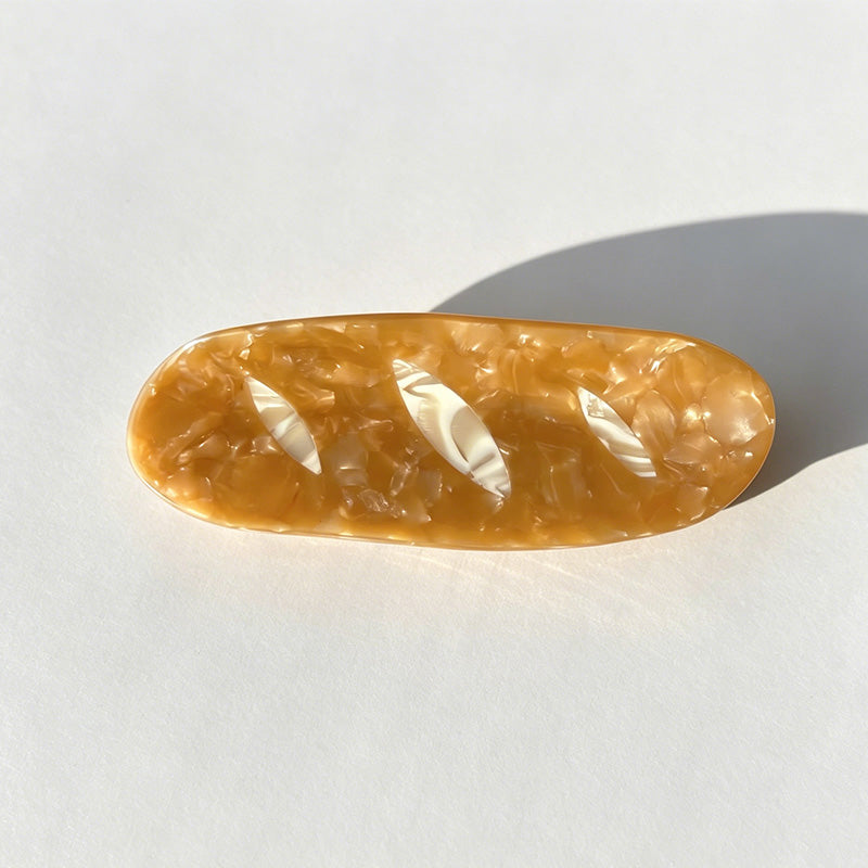 Croissant & Baguette Acetate Hair Claw Clip