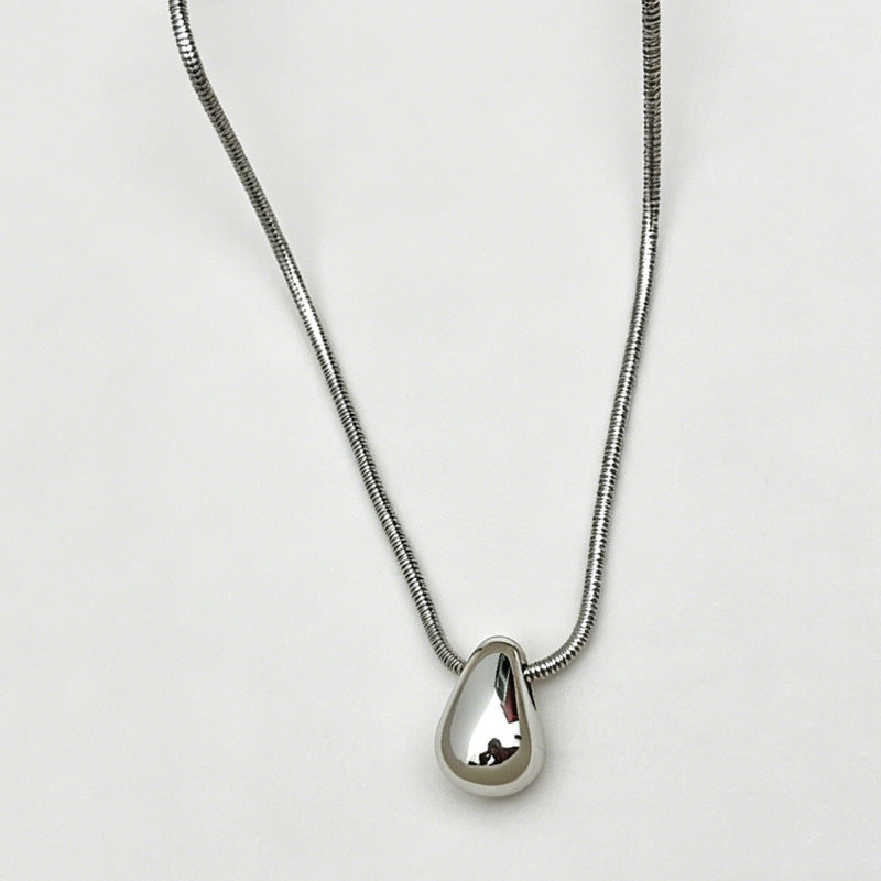 Modern Elegant Water Drop Titanium Steel Necklace
