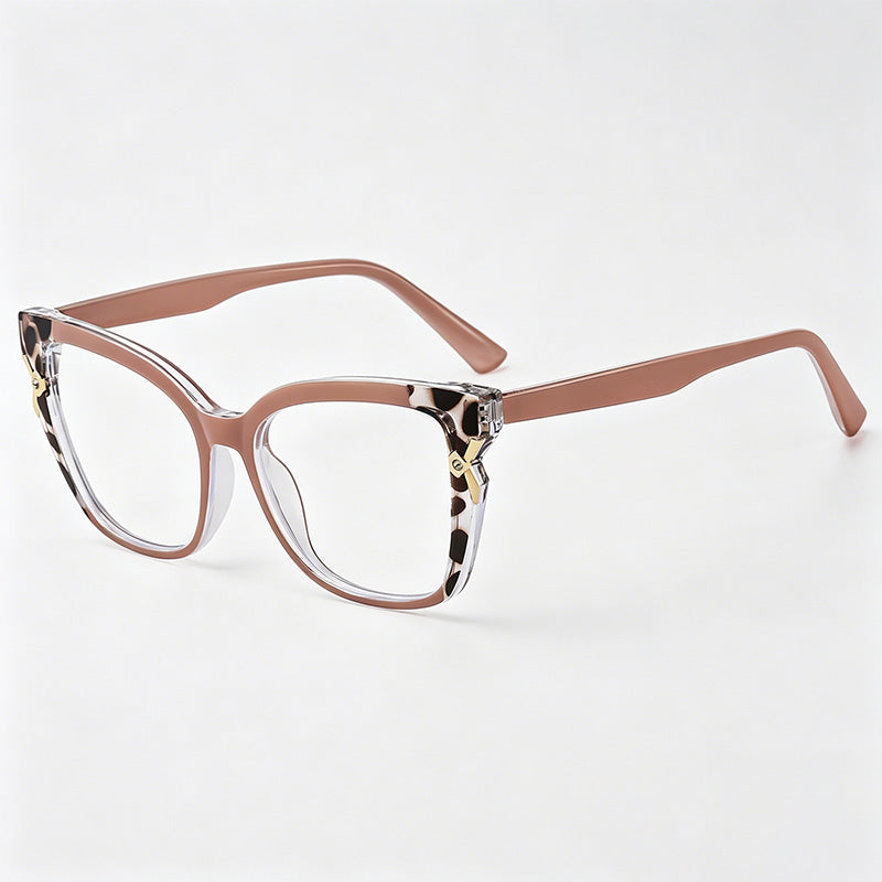 Chic Metal Accent Cat-Eye Glasses