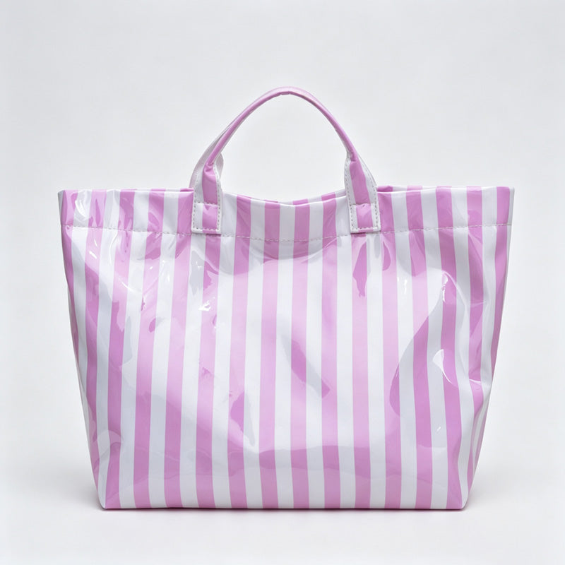 Striped Market Tote Bag