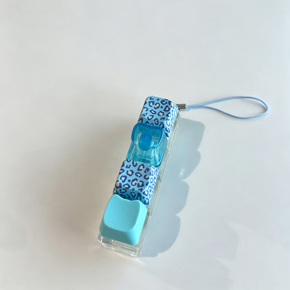 Four-Key Fidget Leopard Keychain